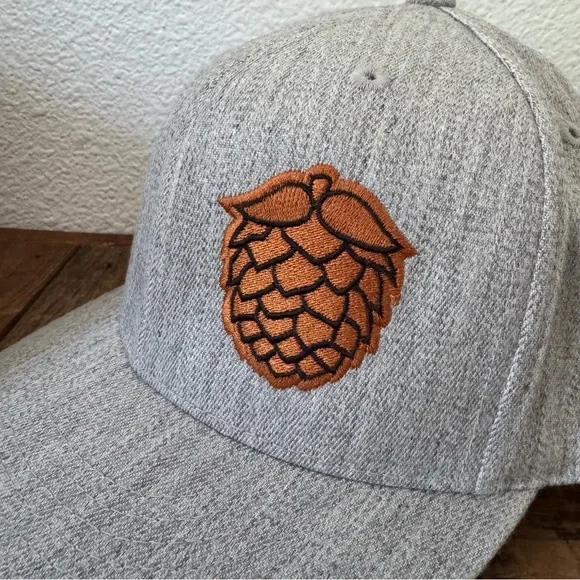 Double Mountain Brewery Hops Logo Fitted Hat Wool Blend NEW Stylish - Picture 2 of 8